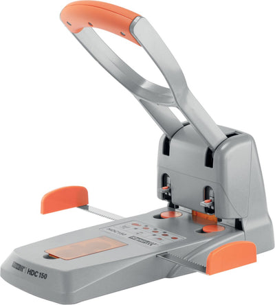 Perforatrice rapida suprema a 2 fori per carichi pesanti hdc150 - perfora fino a 150 fogli - arancione argento