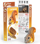 Puzzle 3d Eugy - scoiattolo - animali della foresta - sostenibile - collezionali tutti - 6 anni
