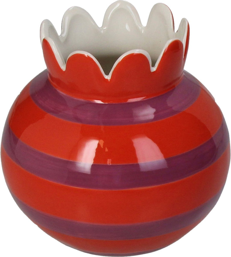 Jarrón colección HD rayas loza 15x15x14,3cm