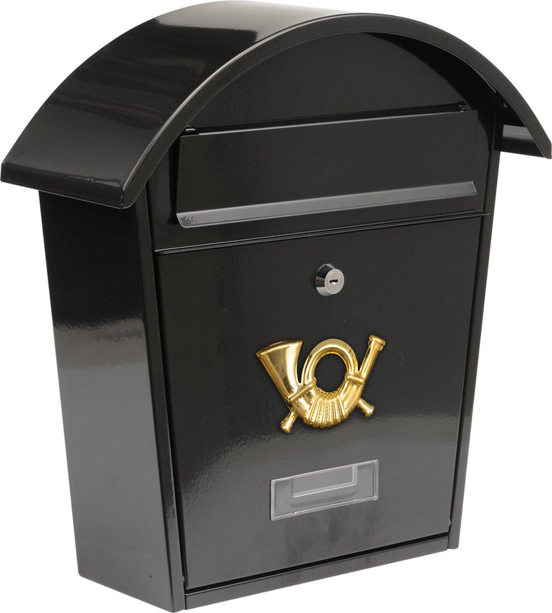 Cassetta postale Vorel nera con 2 chiavi - 380x320x105 mm