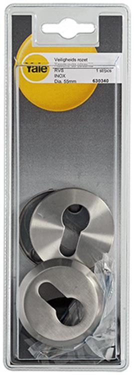 Yale 1019118 - rosetta di sicurezza acciaio inox ø55mm | 2 pezzi