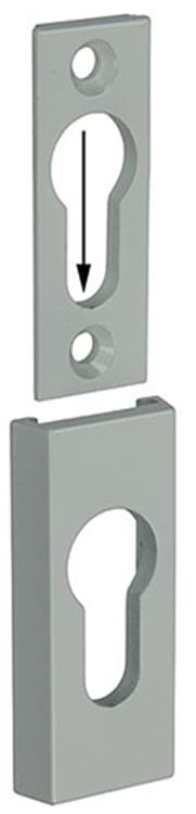 Yale 1019119 - 1 cilindro perfil seguridad pz 9mm aluminio-blanco | 2 piezas
