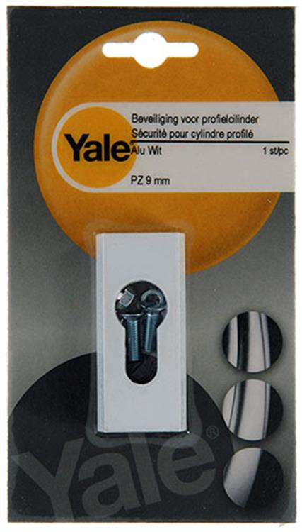 Yale 1019119 - 1 cilindro perfil seguridad pz 9mm aluminio-blanco | 2 piezas