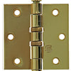 Yale 1019138 - 3 bisagras con rodamiento de bolas pomo florero de latón 76x76mm | 2 piezas