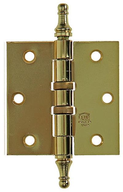 Yale 1019138 - 3 scharnieren met kogellager vermessingd vaasknop 76x76mm | 5 stuks