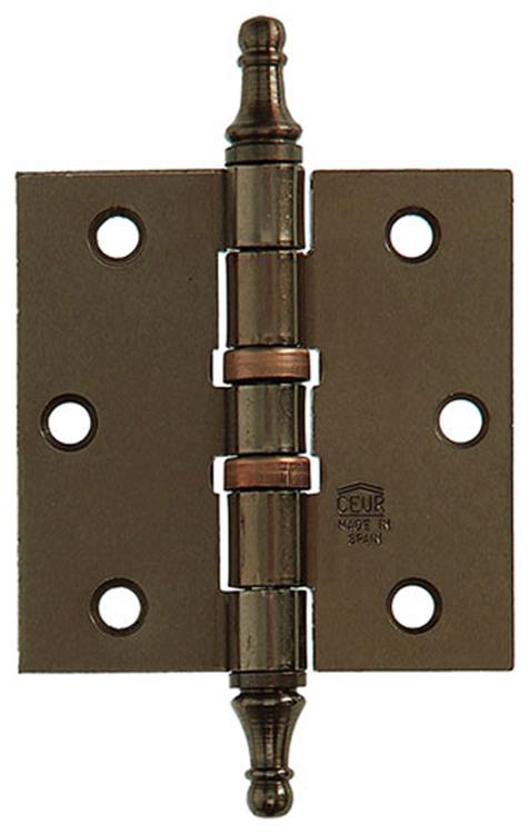 Yale 1019139 - 3 bisagras con rodamiento de bolas pomo florero bronceado 76x76mm | 2 piezas