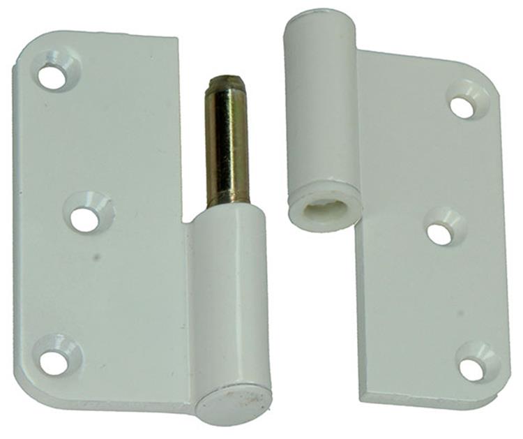 Yale 1019140 - 3 bisagras aluminio acabado blanco esquina izquierda 80x80mm | 2 piezas