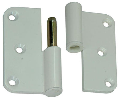 Yale 1019140 - 3 paumellen alu wit afger.hoeklinks 80x80mm | 5 stuks