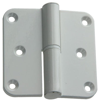 Yale 1019141 - 3 paumellen alu wit afger.hoekrechts 80x80mm | 5 stuks
