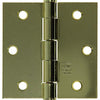 Yale 1019144 - 3 bisagras pomo de bola latonadas 76x76mm | 2 piezas