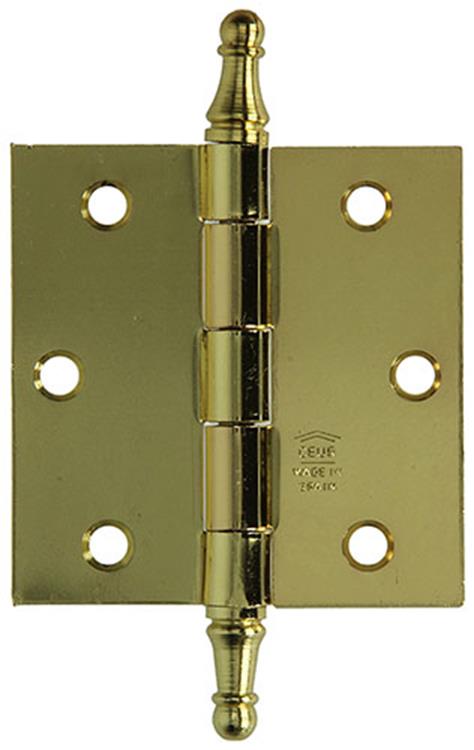 Yale 1019145 - 3 bisagras pomo florero latón 76x76mm | 2 piezas
