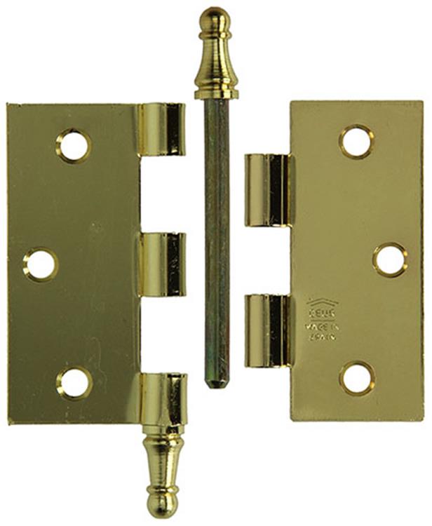 Yale 1019145 - 3 bisagras pomo florero latón 76x76mm | 2 piezas