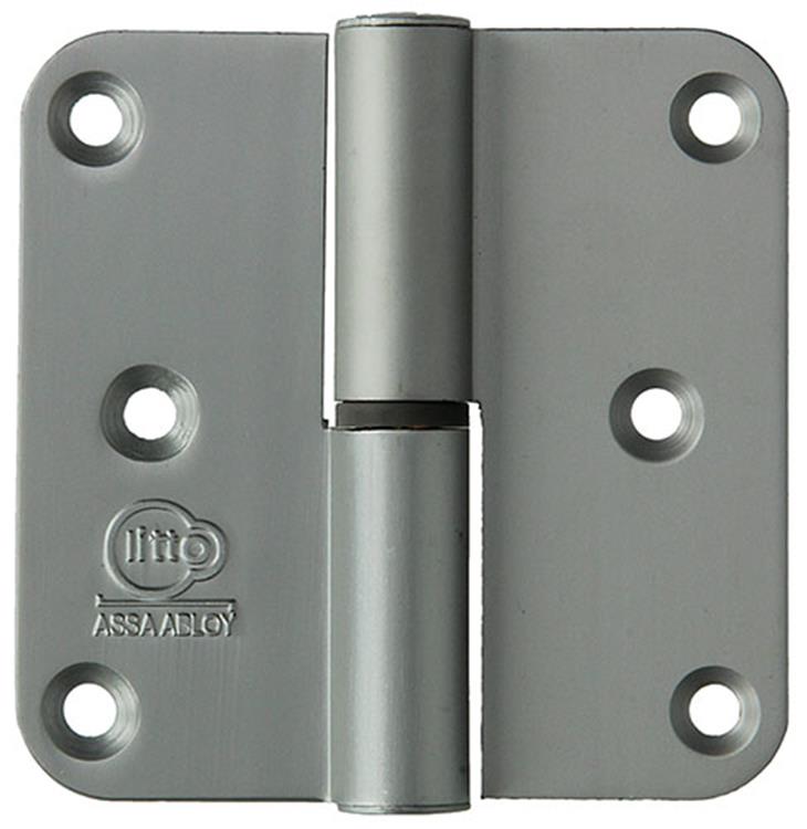Yale 1019154 - 3 bisagras aluminio acabado natural. esquina izquierda 80x80mm | 2 piezas
