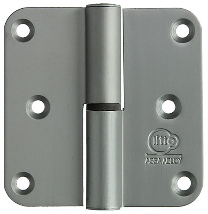 Yale 1019155 - 3 bisagras aluminio acabado natural. esquina derecha 80x80mm | 2 piezas