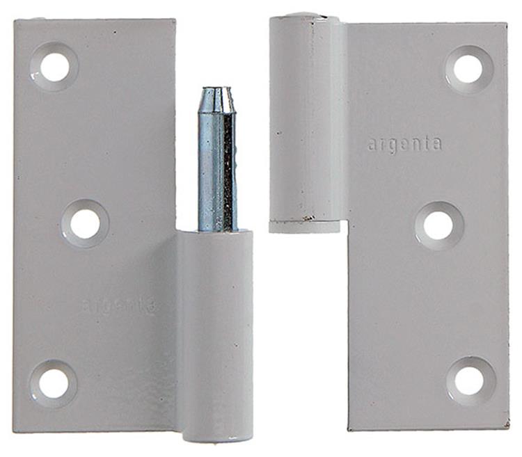 Yale 1019159 - 3 bisagras aluminio blanco ángulo recto izquierdo 80x80mm | 2 piezas