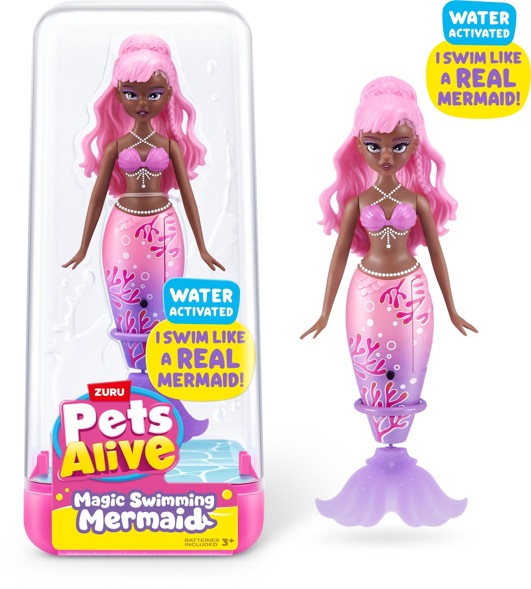Zuru animali domestici sirena che nuota viva