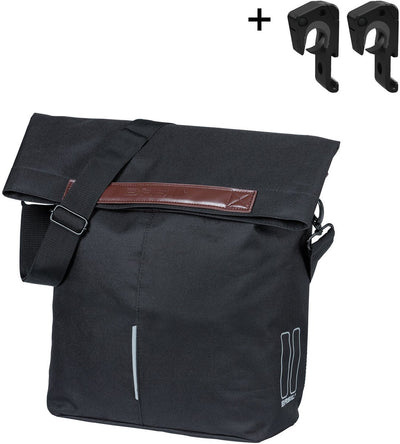 Basil City Shopper - Bicycle shopper Black 14-16L