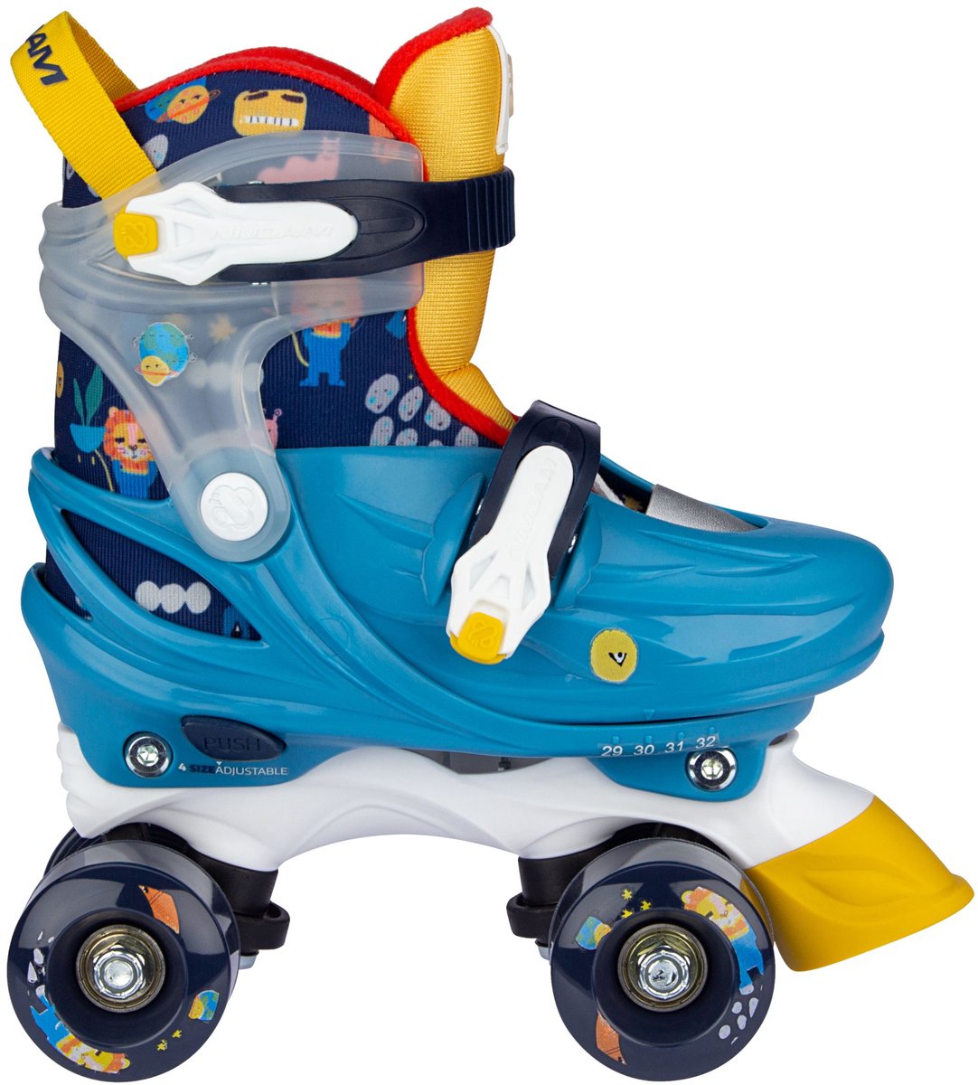 Nijdam rolschaatsen verstelbaar - exclusive space x - blauw - maat 25-28