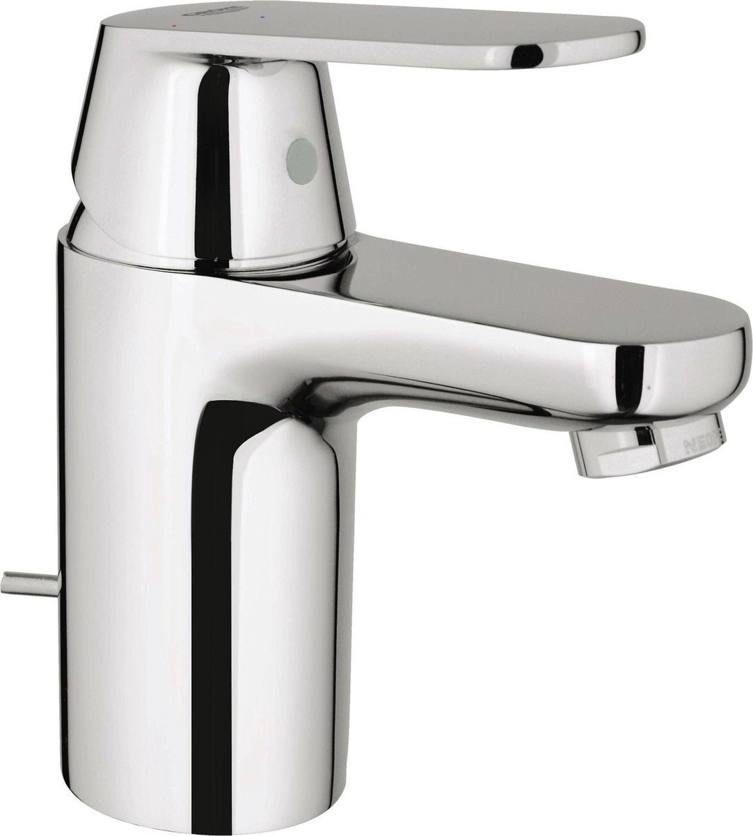 Grohe eurosmart cosmopolitan wastafelkraan - lage uitloop - met trek-waste - chroom - waterbesparend