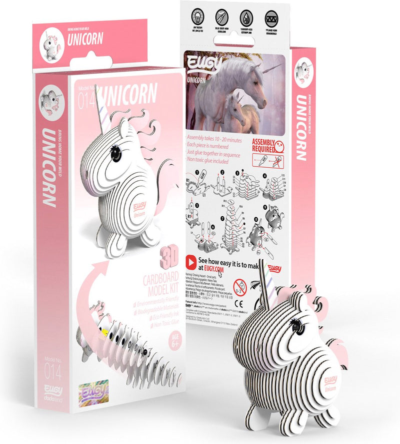 Puzzle 3d Eugy - unicorno - figure fantasy - durevole - collezionali tutti - 6 anni