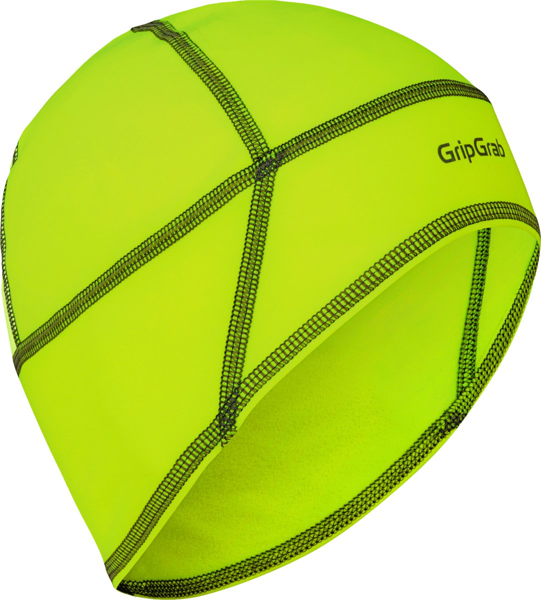Gripgrab - thermo lente herfst helmmuts skull cap fietsen - geel hi-vis - unisex - maat m
