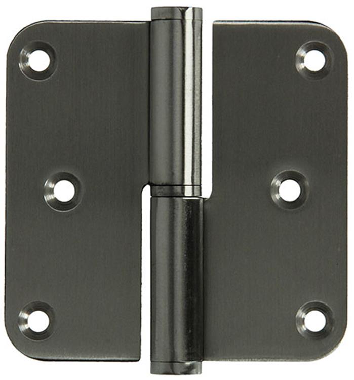 Yale 1019162 - 3 bisagras de acero inoxidable, esquinas biseladas derecha 80x80mm | 5 piezas