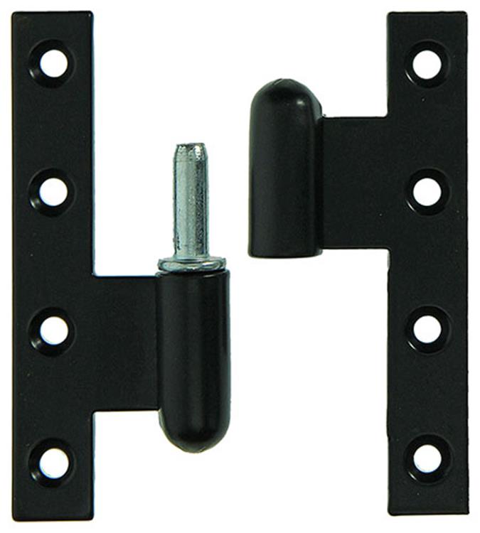 Yale 1019163 - 3 bisagras pesadas enlucidas en negro, izquierda 110x80mm | 2 piezas