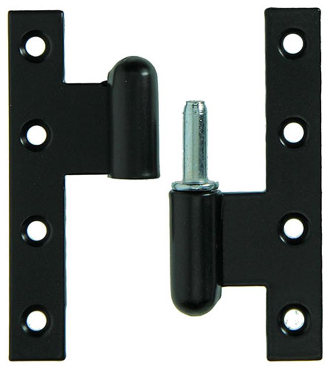 Yale 1019164 - 3 bisagras pesadas enlucidas negras derecha 110x80mm | 2 piezas