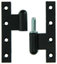 Yale 1019164 - 3 bisagras pesadas enlucidas negras derecha 110x80mm | 2 piezas