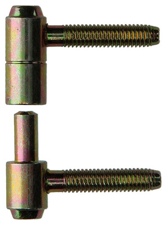 Mack 1019176 - 2 bisagras para ventana bicromatadas 13x48mm | 5 piezas