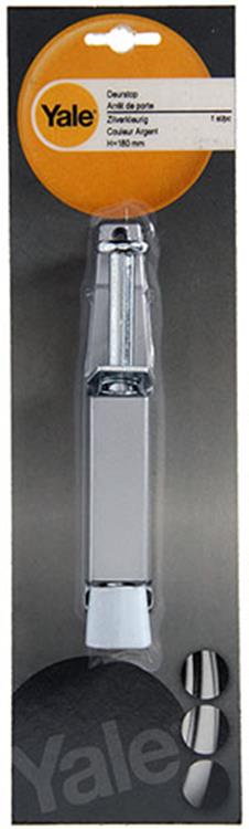 Yale 1019207 - 1 tope de puerta plateado h=180mm | 3 piezas