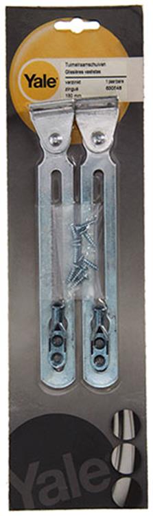 Yale 1019221 - 1 par de correderas para ventanas pivotantes galvanizadas 180 mm h0480 | 3 piezas