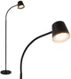 B.k.licht briloner cielo - lámpara de pie recargable - regulable - lámpara de pie LED - inalámbrica - USB-C - 126,5 x 21 cm - negro