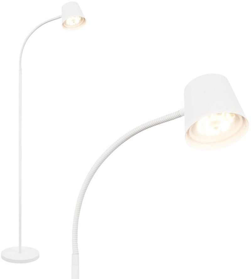 B.k.licht briloner cielo - lámpara de pie recargable - regulable - lámpara de pie LED - inalámbrica - USB-C - 126,5 x 21 cm - blanco