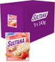 Sultana - tussendoortje - yofruit aardbei fruitbiscuit - 9 x 143 gram