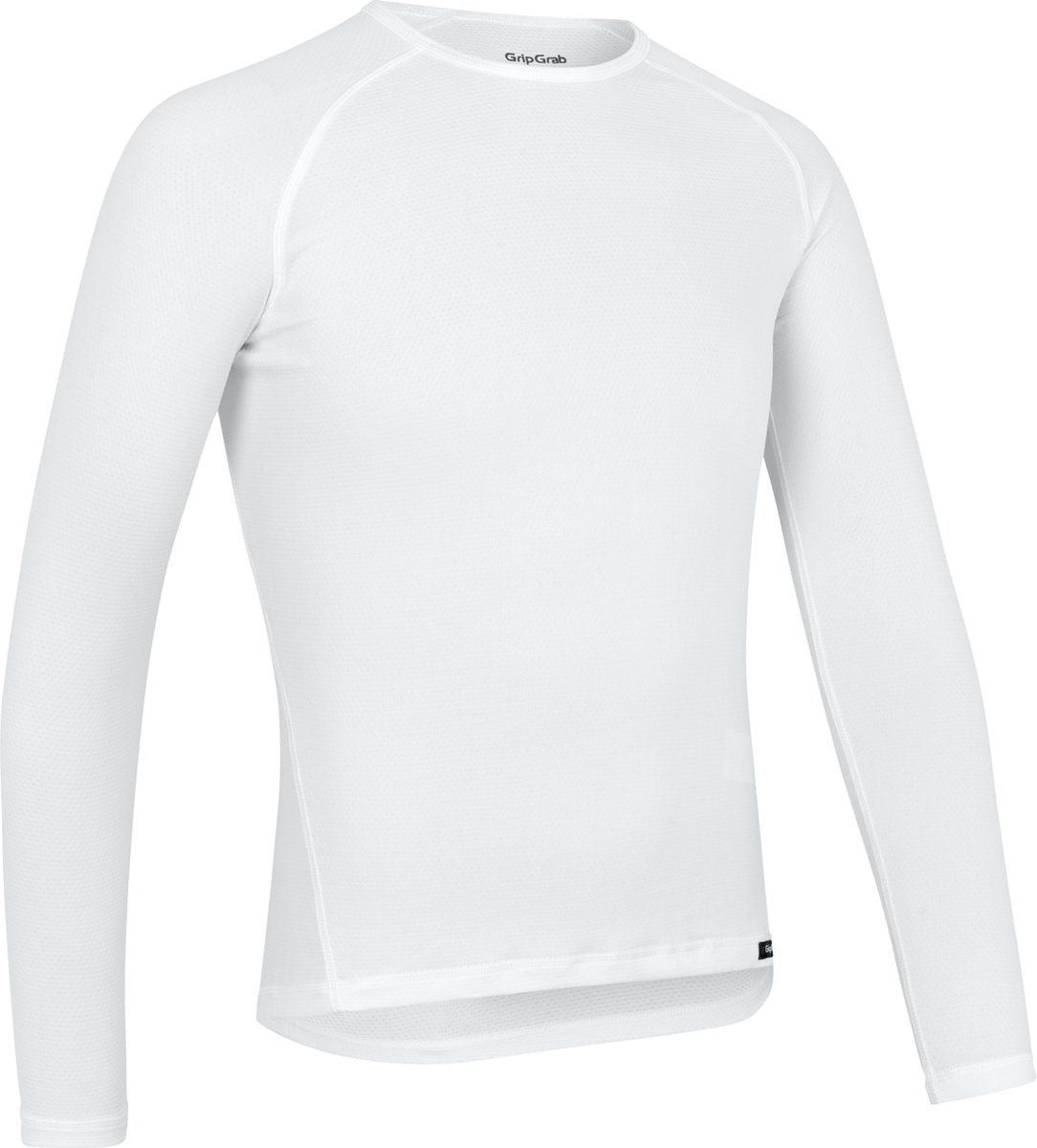 Gripgrab - ride thermal lange mouw winter fiets ondershirt polygiene base layer thermoshirt - wit - heren - maat s