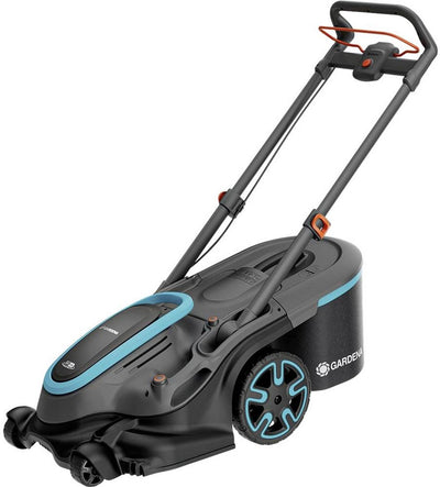Gardena powermax duo 46 36v p4a set listo para usar cortacésped inalámbrico batería incl. 2 baterías, incl. cargador, con peine recogedor, ajustable