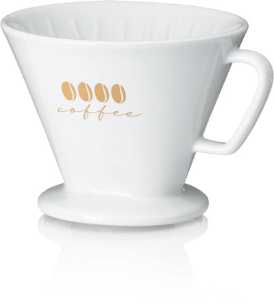 Portafiltro de café Kela l, porcelana, blanco - | excelsa