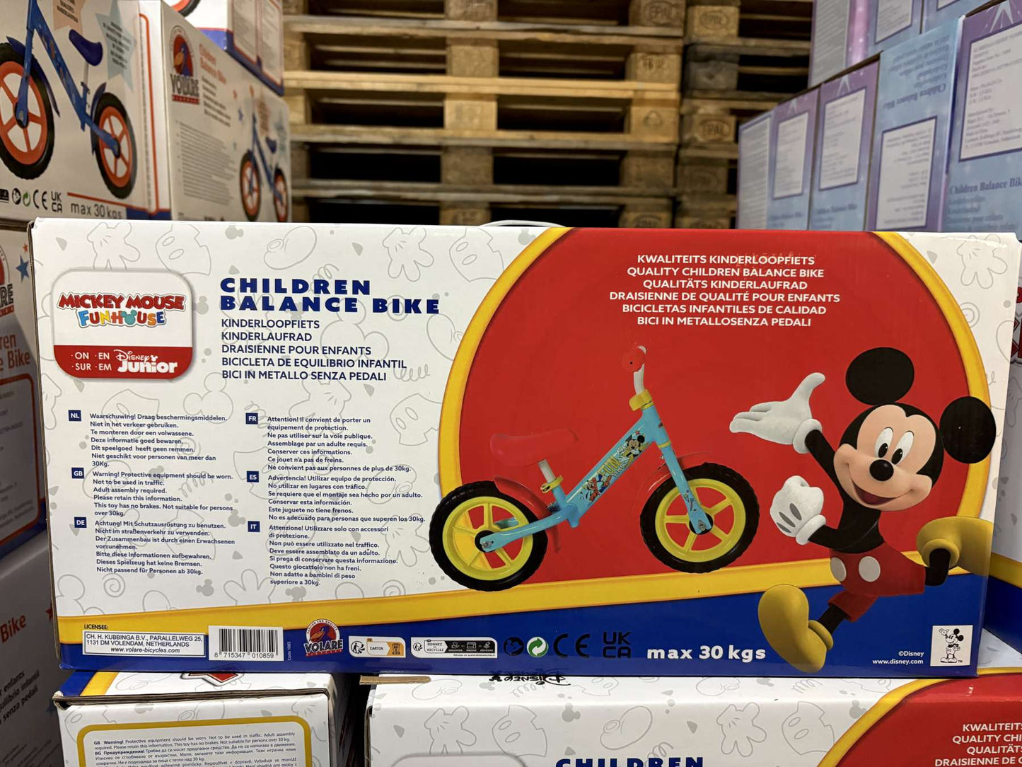 Topolino Disney Mickey bicicletta senza pedali in metallo