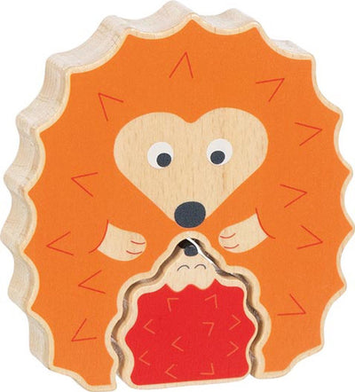 Goki wooden puzzle standing Egelt, 2st.