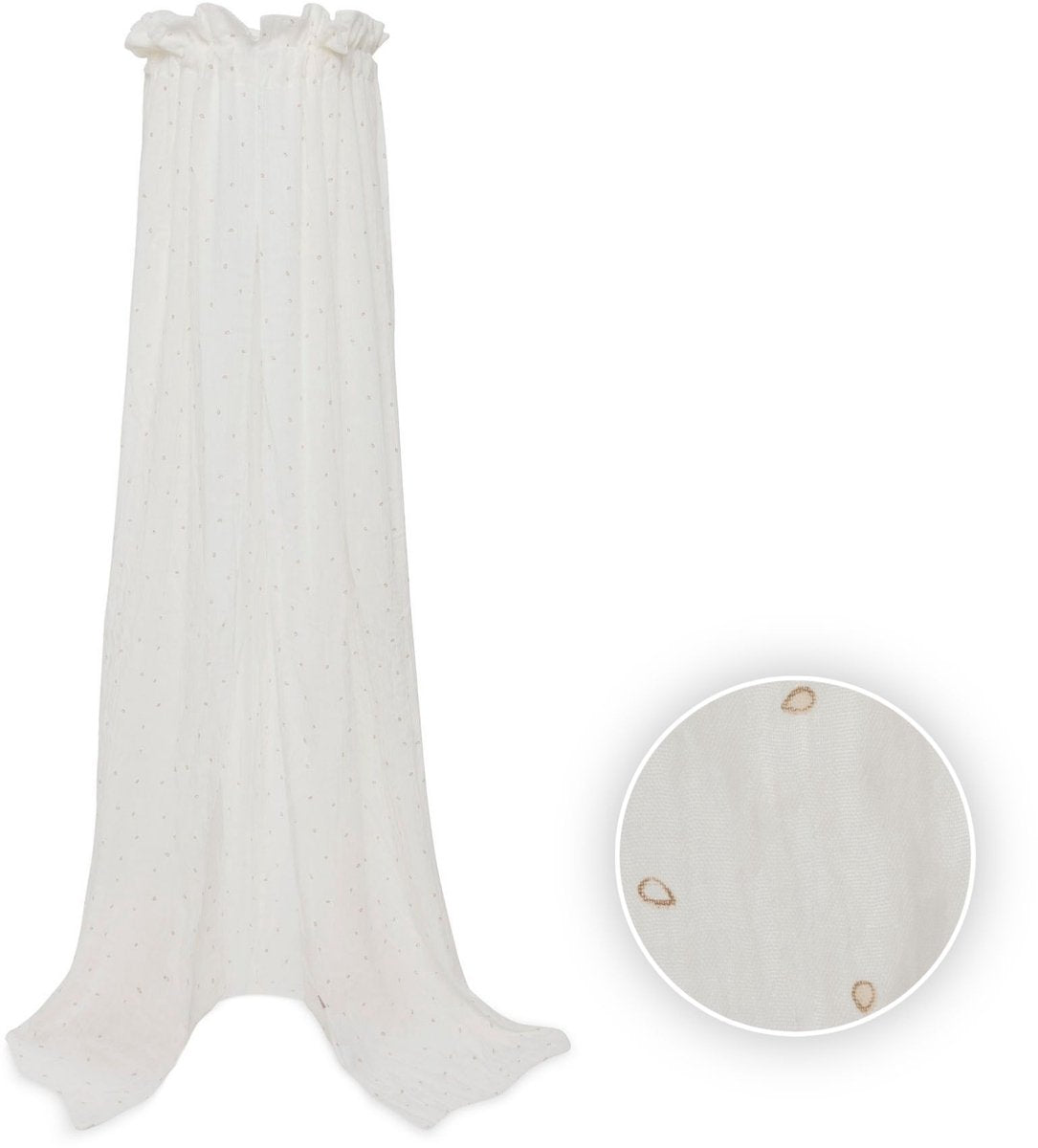 Mosquitera para bebé Jollein - 155 cm - hojas - marfil