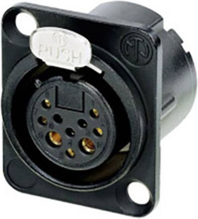 Neutrik nc10fd-lx-b-con connettore xlr flangia, contatti diritti numero di poli: 10 nero 1 pezzo(i)