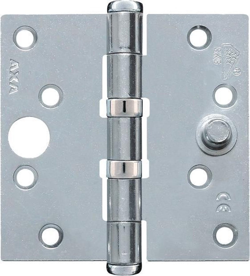 Bisagra Axa con rodamiento de bolas en ángulo recto y garra de ladrón - 89 x 89 mm