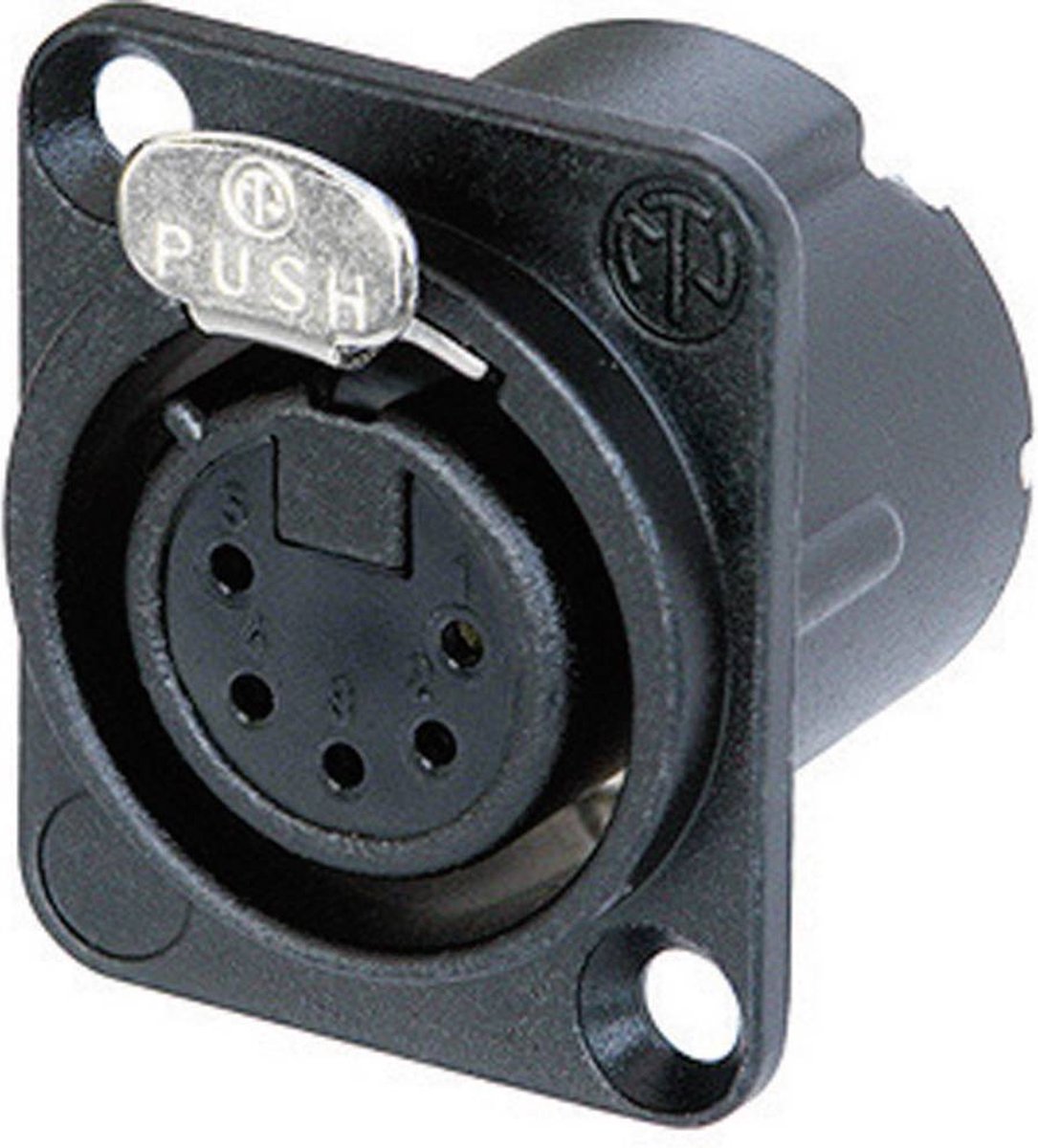 Neutrik nc5fd-lx-b connettore xlr flangia, contatti diritti numero di poli: 5 nero 1 pezzo(i)