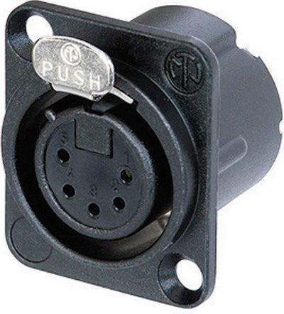 Neutrik nc5fd-lx-b connettore xlr flangia, contatti diritti numero di poli: 5 nero 1 pezzo(i)