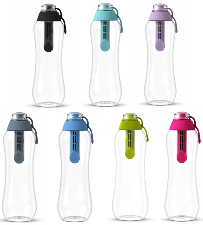 Serie multicolore Dafi - bottiglia con filtro dell'acqua - 0,5 l - senza bpa - 1 filtro