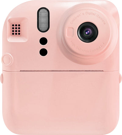 Vision products instant print camera – children's camera with 2 rolls of printing paper – pink – for children from 4 years old