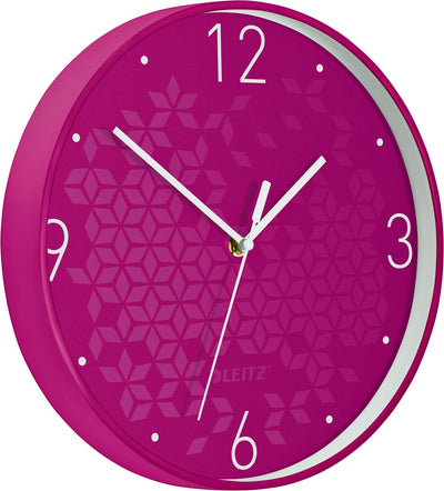 Leitz wow silent wall clock mordern - pink