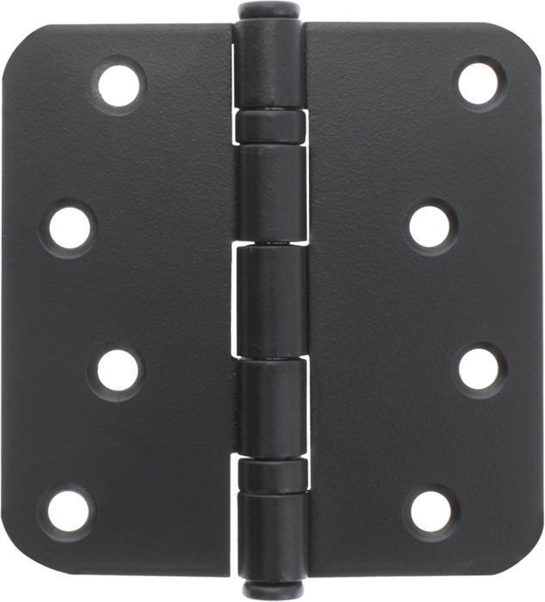 Starx - cerniera per porta - cuscinetto a sfera - 89 x 89 - angolo tondo - nero - set da 2 pezzi