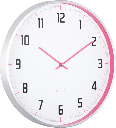 Karlsson wandklok sporty - roze - ø40cm - wandklok scandinavisch